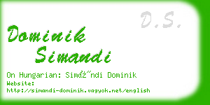 dominik simandi business card